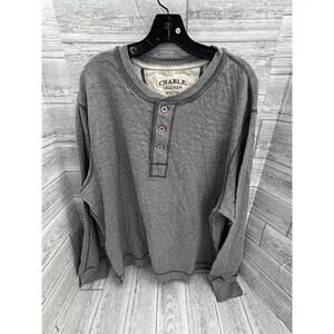 Crable Legends Henley Long Sleeve Shirt Gray XXL Sample Piece